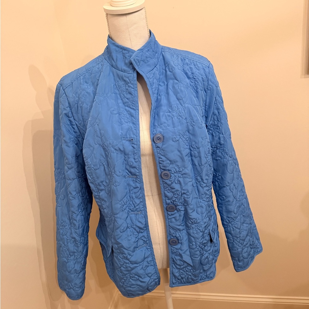 Kim Rogers Light Blue Quilted Puffer Jacket
